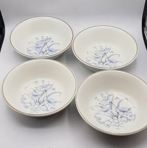Royal Doulton Lambeth Stoneware Inspiration Pattern 4pc Cereal Bowl Set